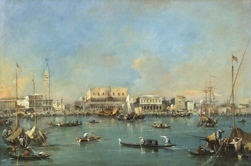 Veduta della Piazzetta, il Palazzo Ducale e il Quai des Esclavons - Musée Nissim de Camondo